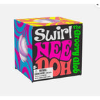 NeeDoh Swirl The Groovy Glob box with a psychedelic swirl design