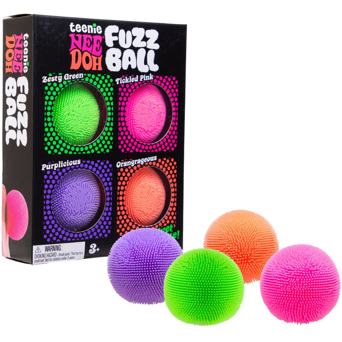 Schylling Teenie NeeDoh Fuzz Balls - 4 Pack
