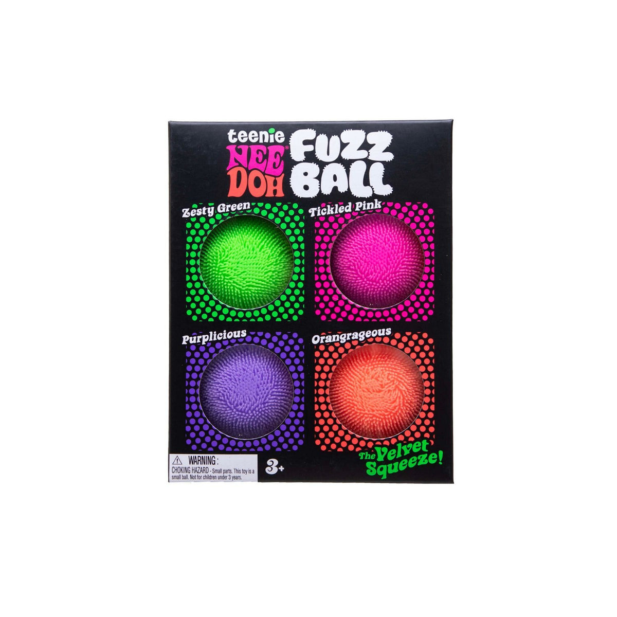 Schylling Teenie NeeDoh Fuzz Balls - 4 Pack