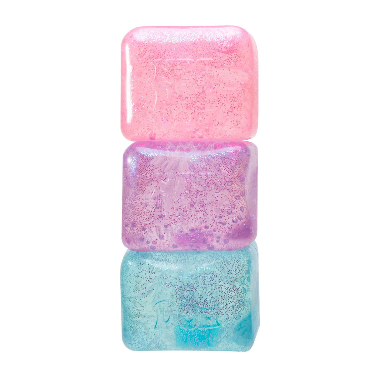 NeeDoh Nice Cube Squishy, Glitter and Glow (Styles May Vary)
