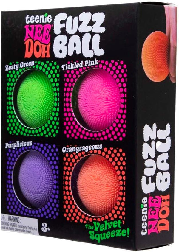 Schylling Teenie NeeDoh Fuzz Balls - 4 Pack