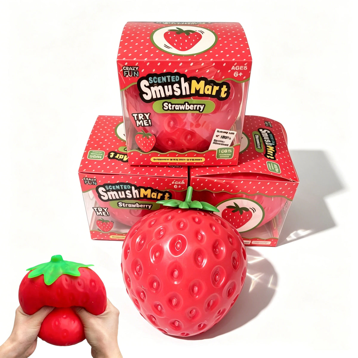 SmushMart Giant Strawberry Squishy, Scented
