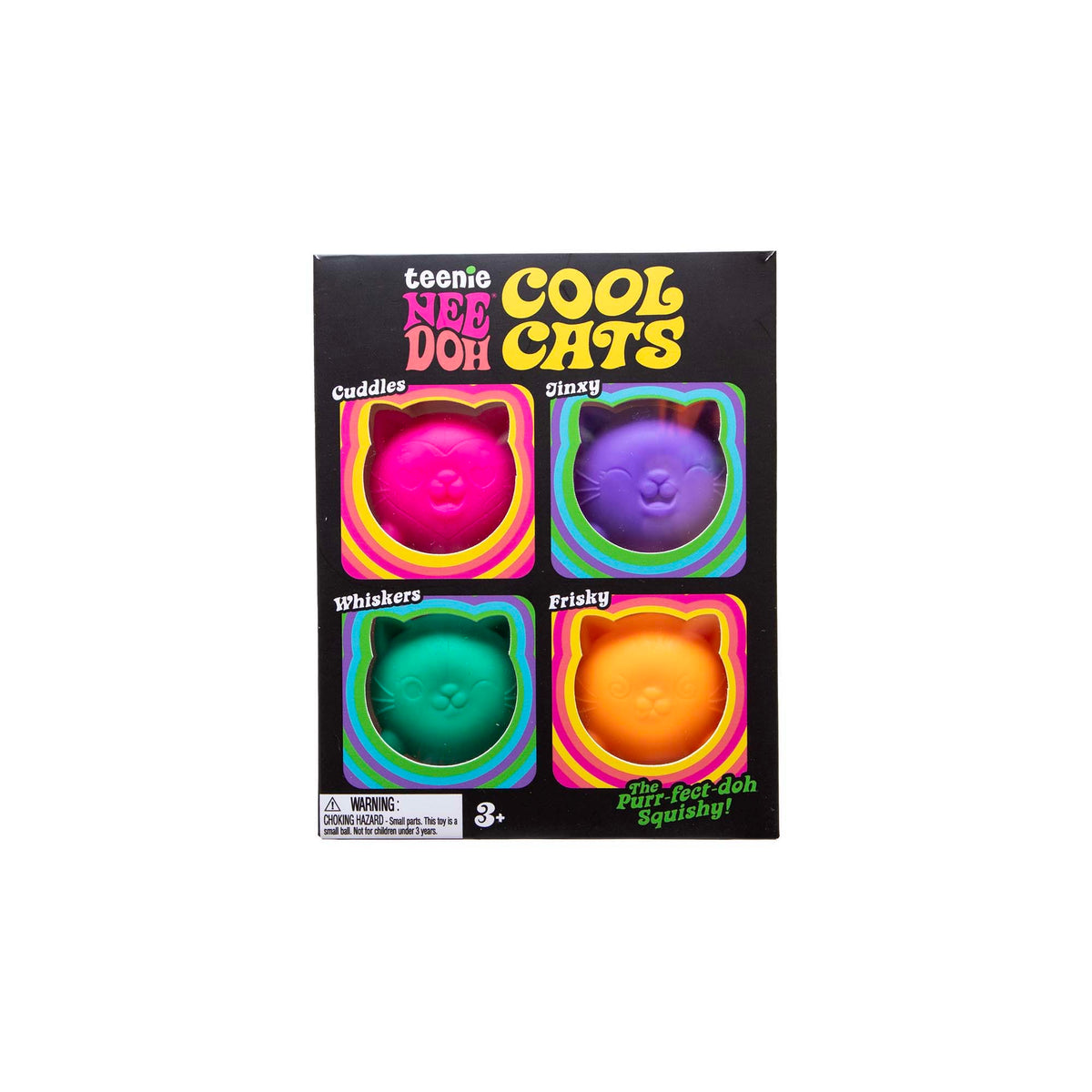 NeeDoh Teenie Cool Kittens, Assorted Colors, 4/Pack
