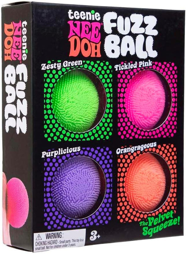 Schylling Teenie NeeDoh Fuzz Balls - 4 Pack