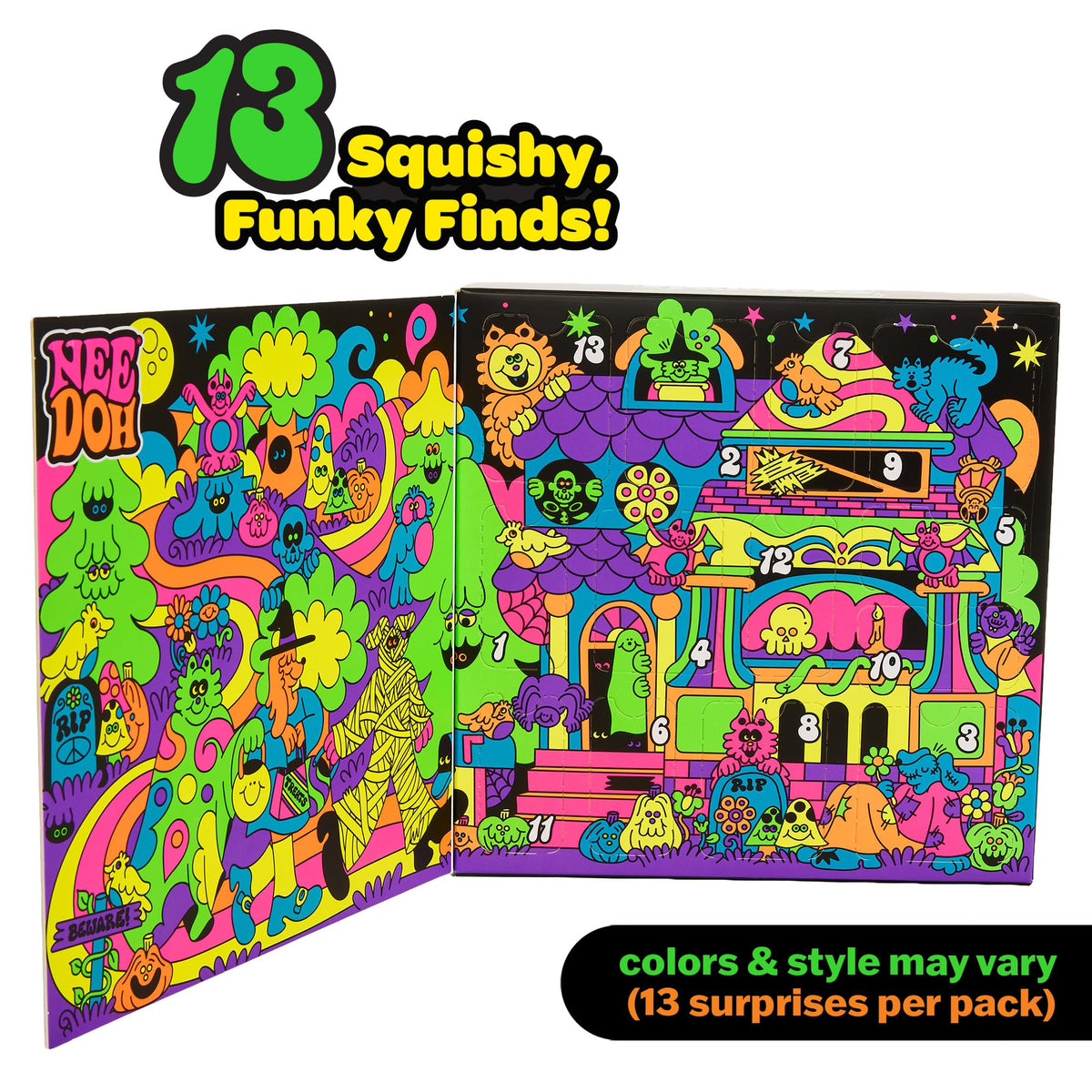 NeeDoh Funky Frights Squish-O-Ween Countdown Set 2026 (Styles May Vary)