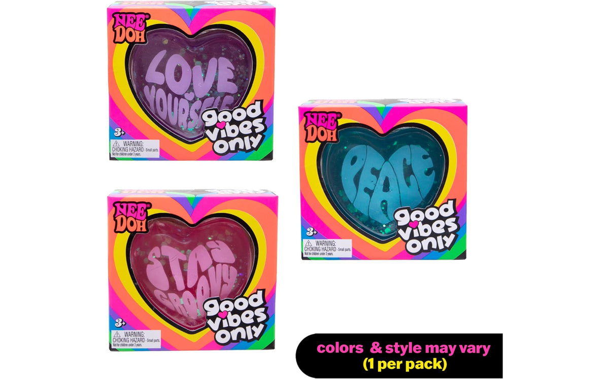 NeeDoh Good Vibes Only Heart Squishy (Styles May Vary)