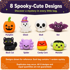 Mini Mystery Halloween Mochi Squishy, One Piece (Styles May Vary)