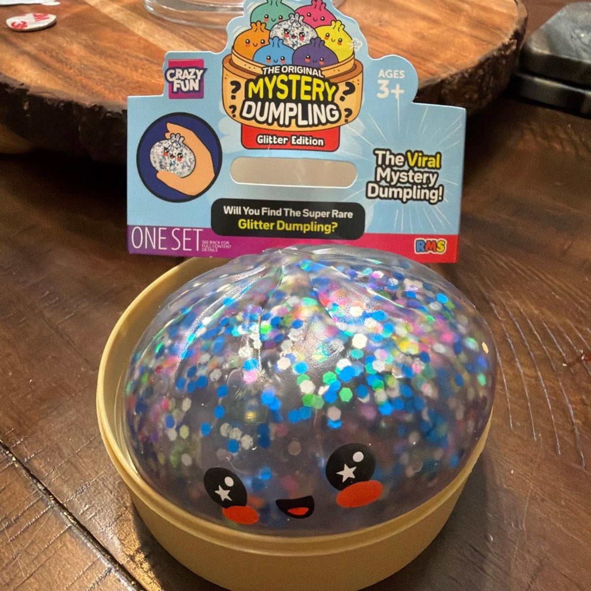 Crazy Fun Mystery Dumpling Squishy, Glitter Edition (Styles May Vary)