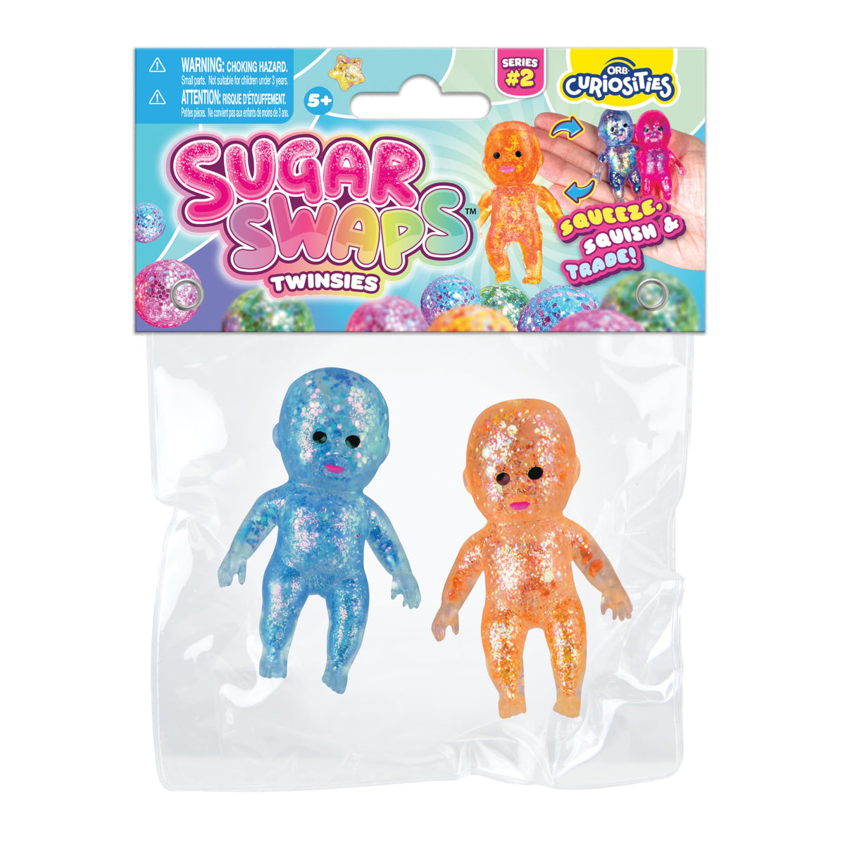 ORB Sugar Swaps Babies Squeeze Toy, 2 Pack (Styles May Vary)