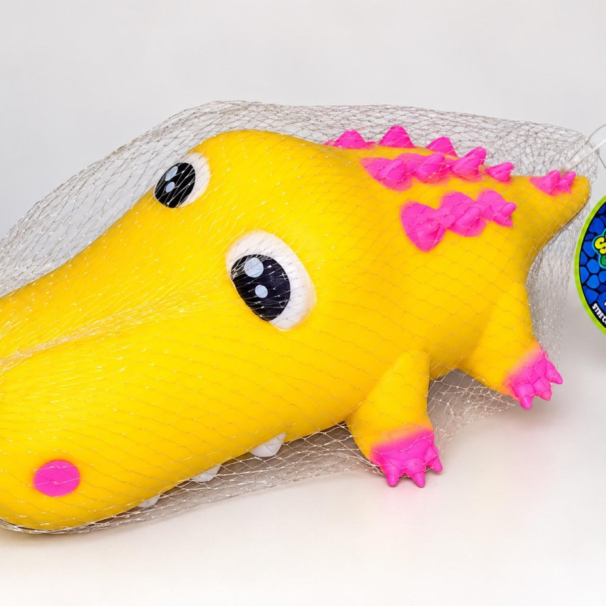 PPNC Squishy Chomp-Chomp Gator Squeeze Fidget Toy Yellow and Pink