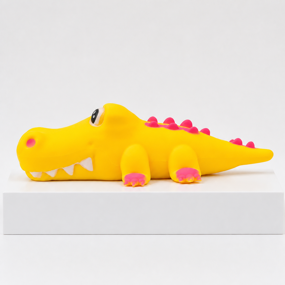 PPNC Squishy Chomp-Chomp Gator Squeeze Fidget Toy Yellow and Pink