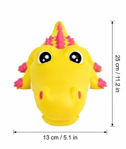 PPNC Squishy Chomp-Chomp Gator Squeeze Fidget Toy Yellow and Pink