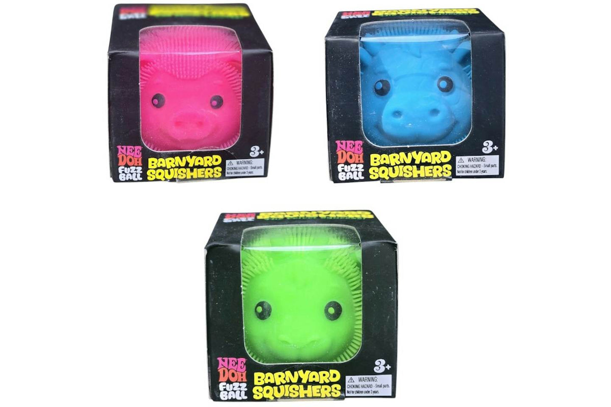 NeeDoh Fuzz Ball Barnyard Squishers Styles May Vary)