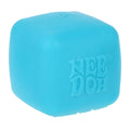 Blue NeeDoh Cool Cube squishy out of the box