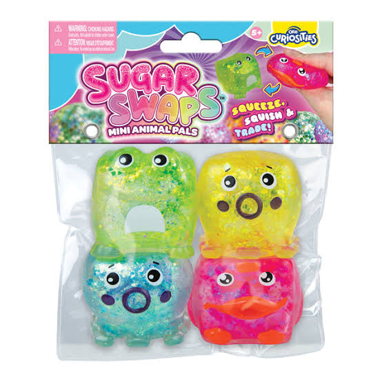 ORB Sugar Swaps Mini Animal Pals Squeeze Toy, 4 Pack