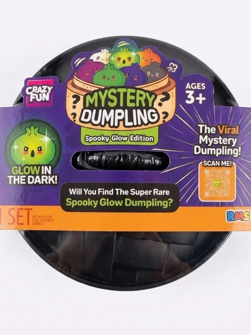 Crazy Fun Mystery Dumpling Squishy Spooky Glow Edition (Styles May Vary)