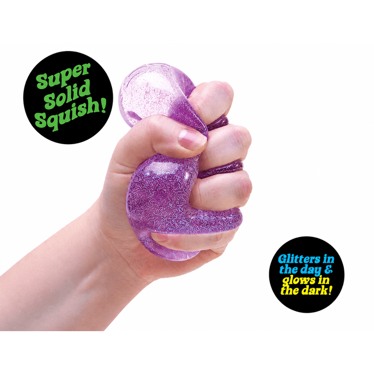 NeeDoh Nice Cube Squishy, Glitter and Glow (Styles May Vary)