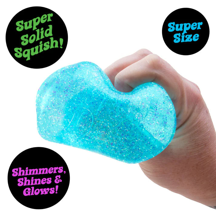 NeeDoh Nice Cube Squishy, Glitter and Glow (Styles May Vary)