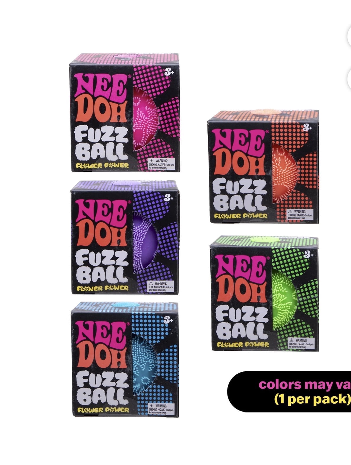 NeeDoh Fuzz Ball Flower Power Squishy (Styles May Vary)