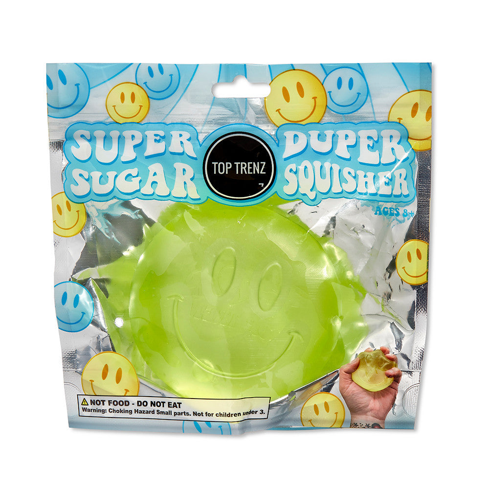 Top Trenz Super Duper Sugar Squisher Toy- Happy Face (Styles May Vary)