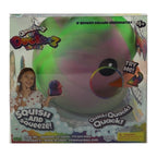 Quackeez Duckeez Tie Dye, a tie dye duck squeeze toy in its packaging