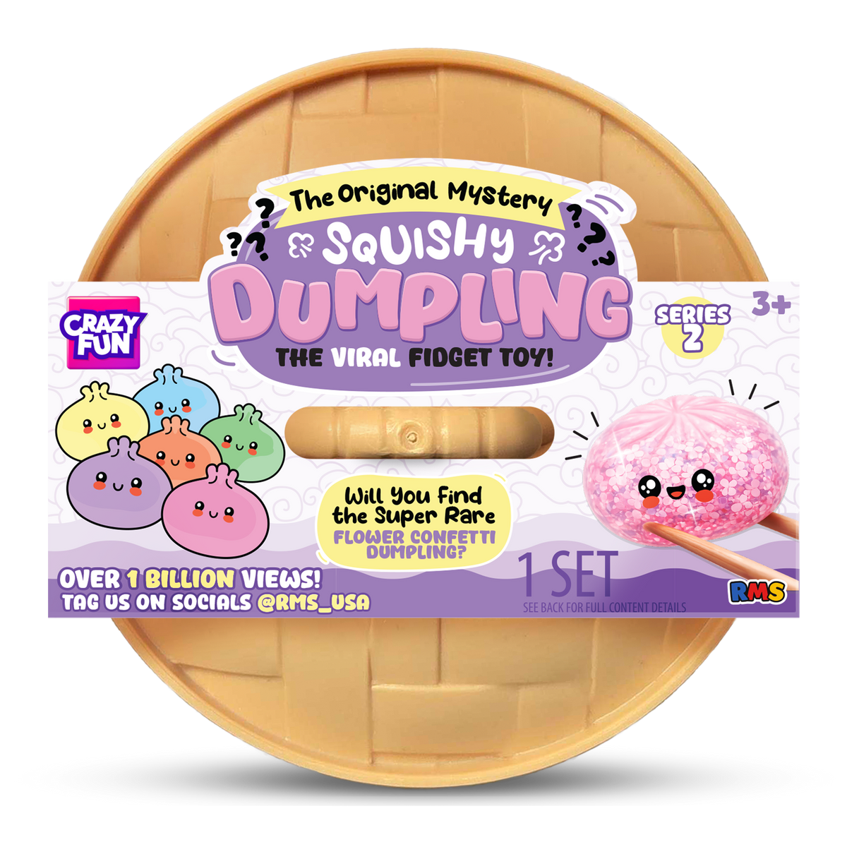 Crazy Fun RMS Mystery Squishy Dumpling (Flower/Party Confetti Edition)