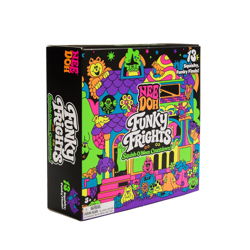 2026 NeeDoh Funky Frights Squish-O-Ween Countdown Set