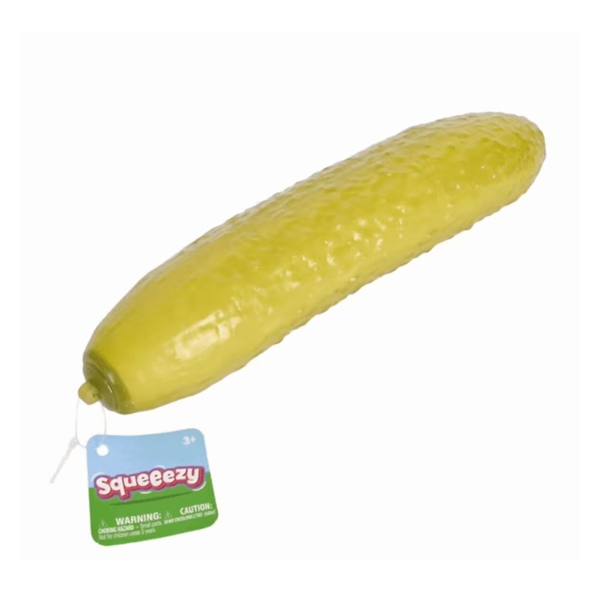 Toymendous Jumbo Pickle squishy shaped like a green pickle